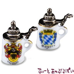 ミニチュア ロイターポーセリン 陶器のビアマグ ２個セット RP1803-5 ミニチュアハウス ドールハウス 用