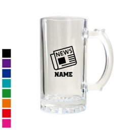 「新聞部」名入れビアマグ 名入れジョッキ 中ジョッキ 生ビール マイジョッキ ビアグラス タンブラー お祝い ギフト ビアジョッキ   【cb】 ジャーナル 記者