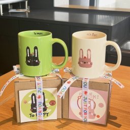 誕生日プレゼント 女友達 ギフト マグカップ いぬ  雑貨 陶器 グッズ お茶 コーヒー カップ コップ かわいい ぱんだ 20代 30代 還暦祝い 母 女性 コースター付き プレゼント ギフトボックス