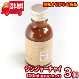 (地域限定送料無料) ジンジャーチャイ100ml（シロップ） 3コ入り おかしのマーチ (sl016)