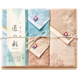 今治 しまなみ匠の彩 タオルセット（国産木箱入） IMK-40