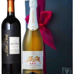 夏ギフト お中元 ワイン ギフト【赤ワイン シャトー・モンペラ ルージュ 750ml】【スパークリングワイン サンテロ 天使のアスティ 【白】750ml 】