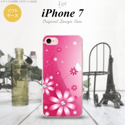 【iPhone7】【スマホケース/スマホカバー】【アイフォン７】iPhone7 スマホケース カバー アイフォン７ ソフトケース 花柄・ガーベラ ピンク nk-iphone7-tp066【メール便送料無料】