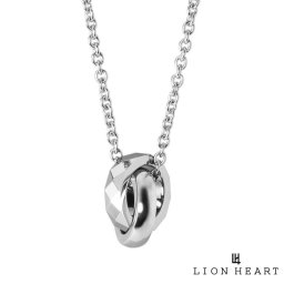 ライオンハート スタッド ダブルリング ネックレス サージカルステンレス316L シルバー 金属アレルギー対応 メンズ ブランド LION HEART