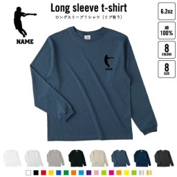 ソフトボール2  名入れロングスリーブTシャツ リブ有り 長袖 ロンT レディース メンズ おしゃれ    野球 甲子園