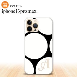 iPhone13ProMax iPhone13 Pro Max ケース ソフトケース 水玉 B 黒 白 +アルファベット iPhone13 プロ マックス 6.7インチ おしゃれ かわいい メンズ レディース キッズ デザインたくさん nk-i13pm-tp1113i