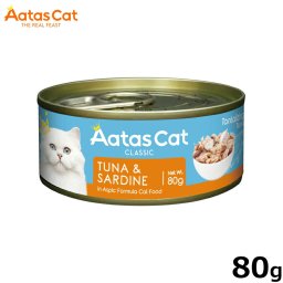 アタス Aatas キャットフード タンタライジング ツナ＆サーディン 80g 無添加 穀物不使用 グレインフリー 全年齢用 全猫種 トッピング 猫缶
