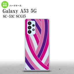 SC-53C SCG015 Galaxy A53 5G 背面ケース カバー ステンドグラス風 おしゃれ 帯 ピンク ステンドグラス風 かわいい おしゃれ 背面ケース nk-a53-sg14