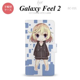 Galaxy Feel 2 手帳型 スマホ ケース カバー ギャラクシー キャラ2-A 青【ギャラクシー フィール 2,Galaxy,Feel,2,docomo,ドコモ,メール便 送料無料】