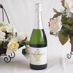 【訳あり2023年産シャインマスカット】山梨県産シャインマスカット100 スパークリング10度やや甘口 750ml×1本