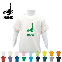 「サソリ」名入れTシャツ/ベビー服 キッズ服 お名前 子供服 キッズウェア こども服 入園 入学 新学期 幼稚園 保育園 小学校 ベビーウェア 入園祝い 入学祝い 【ネコポス発送可】【cf_bst】アイテム 昆虫