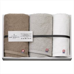 今治 ONE QUALITY フェイスタオル2P&ウォッシュタオル  Q-88300  内祝 内祝い お祝 御祝 記念品 出産内祝い プレゼント 快気祝い 粗供養 引出物
