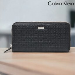 カルバンクライン 長財布 メンズ ブランド Zip Aroiund Wallet 革 レザーウォレット 小銭入れあり レザー 31CK190002 ブラック