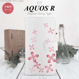 【手帳型 スマホ カバー ケース】【SH03J】【アクオス R】手帳型 ケース SH-03J スマホ カバー AQUOS R アクオス 花柄 赤 nk-004s-sh03j-dr806【メール便送料無料】