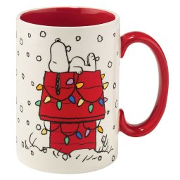 デパートメント56 Department56 マグカップ 単品 食器 4051489 スヌーピー オンハウス マグ クリスマス ホワイト+レッド