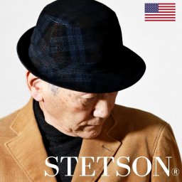 STETSON ハット ステットソン メンズ アルペンハット コーデュロイ 帽子 秋冬 素材 チェック柄 56cm アルペン帽子 紳士 ブランド ブラック 50代 60代 70代 ファッション 小物 アルペン帽 大人 父の日 ギフト 男性 誕生日 プレゼント ギフト包装