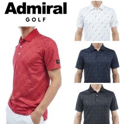 アドミラル ゴルフ メンズ モノグラム ポロシャツ ADMIRAL GOLF ADMA415 2024年春夏モデル お誕生日祝い お祝い 記念品 お父さん 父の日 彼氏 男性 30代 40代 50代 60代  還暦祝い 敬老の日 人気プレゼント プレゼント