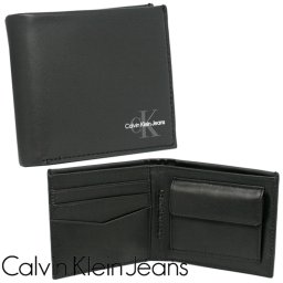 Calvin Klein Jeans カルバンクライン ジーンズ 二っ折財布 K50K510148BDS メンズ ブラック 海外正規品 無料ラッピング可