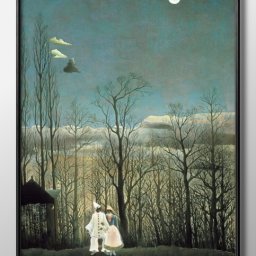 アンリ ルソー カーニバルの夕べ A3 サイズ ポスター アート おしゃれ 絵画 インテリア 北欧 イラスト マット紙 艶消し アートパネル 額 フレーム デザイン 壁掛け ギフト 新築祝い ディスプレイ 引越し祝い　新生活　空間デザイン 