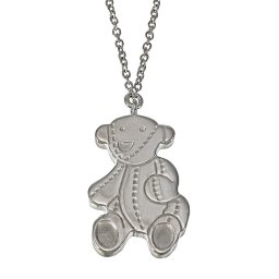 グッチ GUCCI ネックレス 258862 J8400 8106 KIDS NCKL TEDDY SLV プレートネックレス テディ ペンダント シルバーアクセサリー