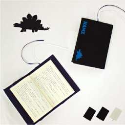 ステゴサウルス1  文庫本用 A6判 お名前 読書好き 本好き 読書愛好家 記念品 ノベルティグッズ  グッズ ソフトカバー 恐竜　化石　肉食　草食　雑食　海　陸