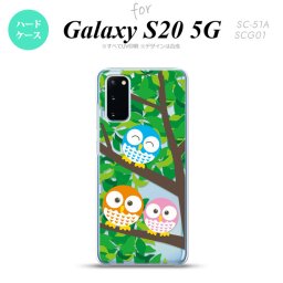 SC-51A SCG01 Galaxy S20 スマホケース ハードケース フクロウ B 緑 メンズ レディース nk-s20-1093