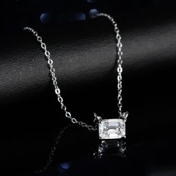 ネックレス レディース モアサナイト ホワイト ブルー シルバー925 シルバー 1ct kj106