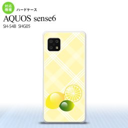 SH-54B SHG05 AQUOS sense6 スマホケース ハードケース フルーツ レモン 黄 メンズ レディース nk-sens6-659
