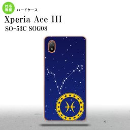SO-53C SOG08 ワイモバイル Xperia Ace III スマホケース 背面ケース ハードケース 星座 うお座 2022年 6月発売 nk-so53c-853