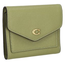 コーチ COACH 財布 三つ折り財布 折りたたみ財布 小銭入れ付き C2328 B4/MX レディース モス グリーン系 革 レザー