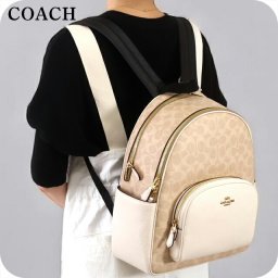 コーチ バックパック メンズ レディース ブランド COACH CZ176 IMXDM ライトベージュ/ホワイト