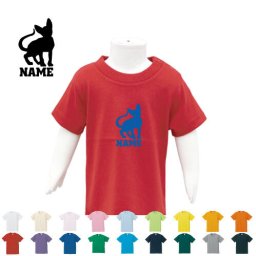 コーニッシュレックス  名入れTシャツ/ベビー服、キッズ服、お名前、子供服、キッズウェア、こども服、入園、入学、新学期、幼稚園、保育園、小学校、、夏服【ネコポス発送可】【cf_bst】猫　ネコ　ねこ　キャット　ペット