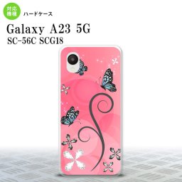 GalaxyA23 Galaxy A23 スマホケース 背面ケース ハードケース バタフライ 蝶 D ピンク 2022年 10月発売 nk-a23-225