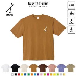 バトン   名入れイージーフィットTシャツ ビッグシルエット ワイドTシャツ ゆったりめ ラージ 韓国風 アメカジ トレンド レイヤード だぼだぼ   リボン　器械体操　 B系 ストリート系