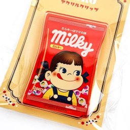 ペコちゃん 不二家 アクリルクリップ　ミルキーペコ 文房具 日本製 　