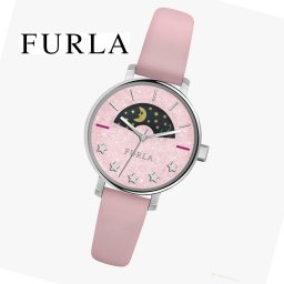 FURLA フルラ 腕時計 REA R4251118507 レディース サン＆ムーン ピンク レザーベルト 無料ラッピング可