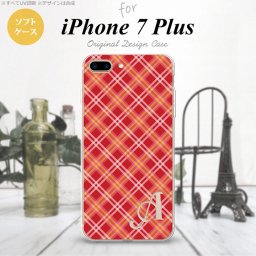 【iPhone7plus】【スマホケース/スマホカバー】【アイフォン7plus】iPhone7plus スマホケース カバー アイフォン7plus ソフトケース イニシャル チェックA 赤 nk-i7plus-tp431ini【メール便送料無料】
