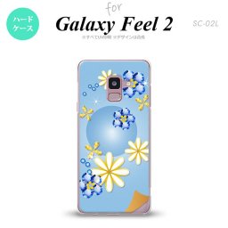 Galaxy Feel 2 ギャラクシー フィール 2 SC-02L スマホケース カバー ハードケース 花柄・ミックス(E) 青 nk-sc02l-308[スマホ,スマホケース,スマホカバー,ケース,カバー,ジャケット]