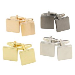 4色展開 マット スクエア シンプル カフス カフリンクス カフスボタン