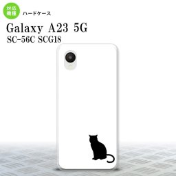 GalaxyA23 Galaxy A23 スマホケース 背面ケース ハードケース 猫 影 白 黒 2022年 10月発売 nk-a23-427