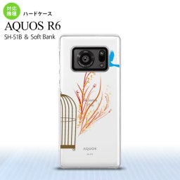 SH-51B AQUOS R6 AQUOS R6 スマホケース ハードケース 青い鳥 赤 メンズ レディース nk-r6-1294