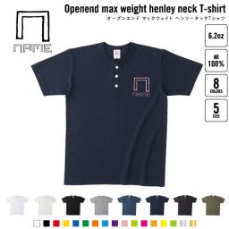 イニシャル（TimberAL） 名入れヘンリーネックTシャツ ヘンリーネック 名入れTシャツ 首元ネコ目ボタン ボタンTシャツ 首元アクセント メンズ レディース