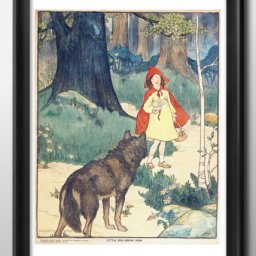 エリザベス テイラーウォルコット 赤ずきん A3 サイズ ポスター アート おしゃれ 絵画 インテリア 北欧 イラスト マット紙 艶消し アートパネル 額 フレーム デザイン 壁掛け ギフト 新築祝い ディスプレイ 引越し祝い　新生活　空間デザイン 