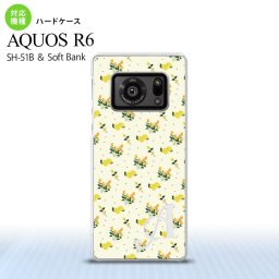 SH-51B AQUOS R6 AQUOS R6 スマホケース ハードケース 花柄 バラ ドット 小 黄 +アルファベット メンズ レディース nk-r6-251i