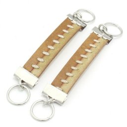 マロン×ベージュ革レザー センターステッチ カフスチャーム カフスチェーン カフス スーツアクセサリー専門店 誕生日 プレゼント プチギフト おしゃれ カフスマニア