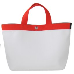 エルベシャプリエ Herve Chapelier トートバッグ レディース スクエア M リュクス コーテッドキャンバス ブラン×サンギーヌ 704GP 01 37 送別会 誕生日 お中元 結婚祝い 結婚式 彼女 娘 妻 女性 ギフト 高級 父の日 母の日 即日発送 ホワイトデー