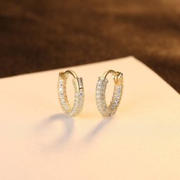 ピアス 両耳用 キュービックジルコニア ホワイト シルバー925 イエローゴールド シルバー 大人気 フープ 上品 おしゃれ 可愛い かわいい afe008