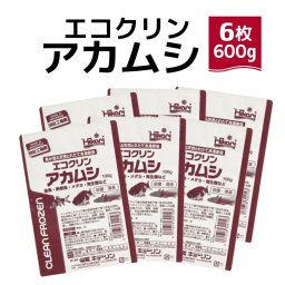 「 エコクリンアカムシ　100g×6枚　キョーリン　冷凍餌 」魚のえさ 赤虫 天然飼料 超急速冷凍 金魚 鯉 エンゼルフィッシュ グッピー 淡水魚