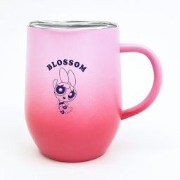 パワーパフガールズ ブロッサム グラデーション 蓋つき ステンレスマグカップ コップ パワパフ