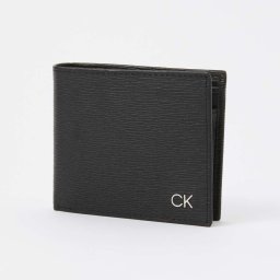 カルバンクライン Calvin Klein 31CK130008 二つ折り財布 BILLFOLD WITH COIN POCKET メンズ 財布 二つ折り CK ミニ財布 レザー シンプル ロゴ プレゼント 折りたたみ ウォレット お祝い 記念 コンパクト ギフト ブラック